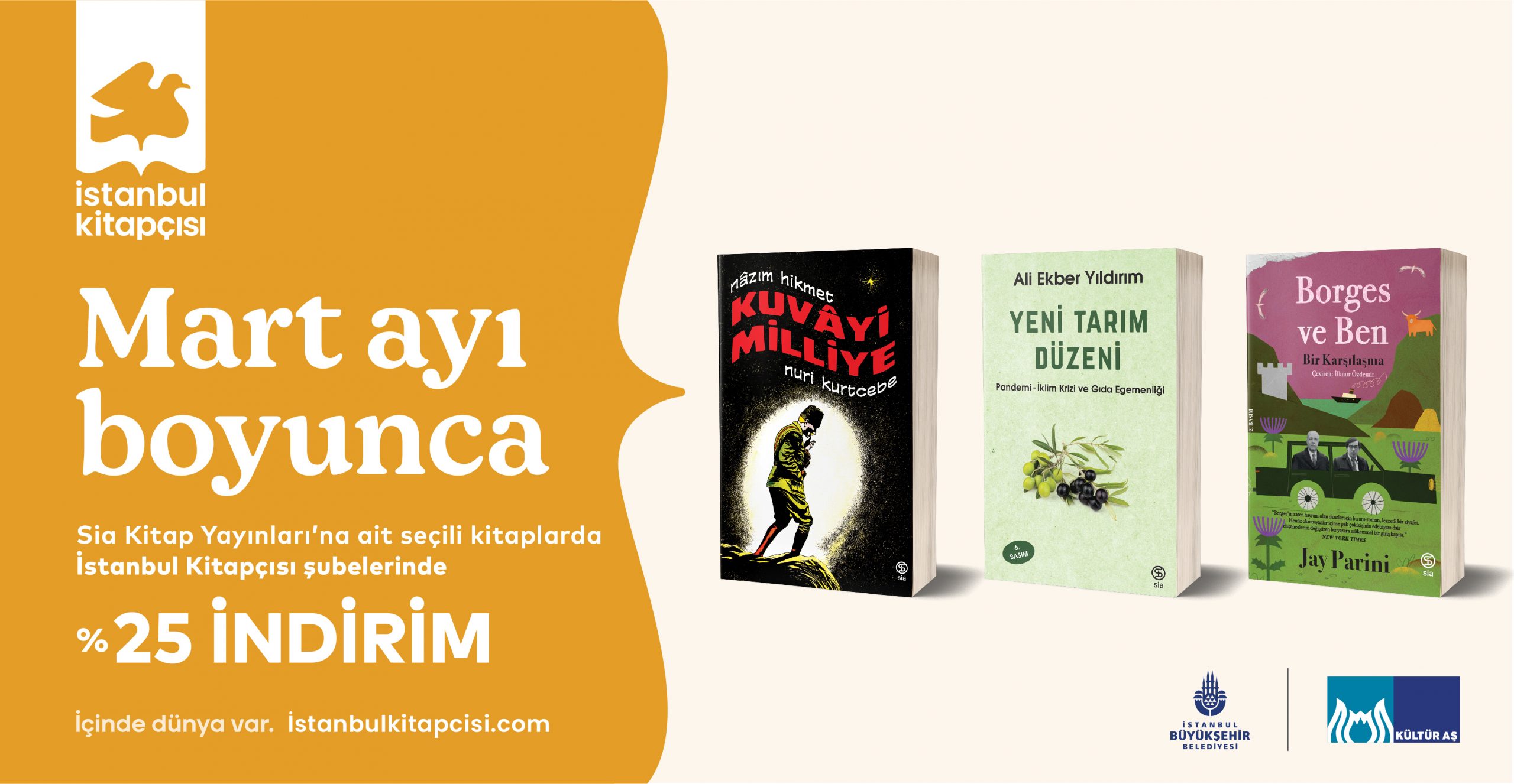 Sia Kitap’ın seçili yayınları İstanbul Kitapçısı şubelerinde %25 indirimli!