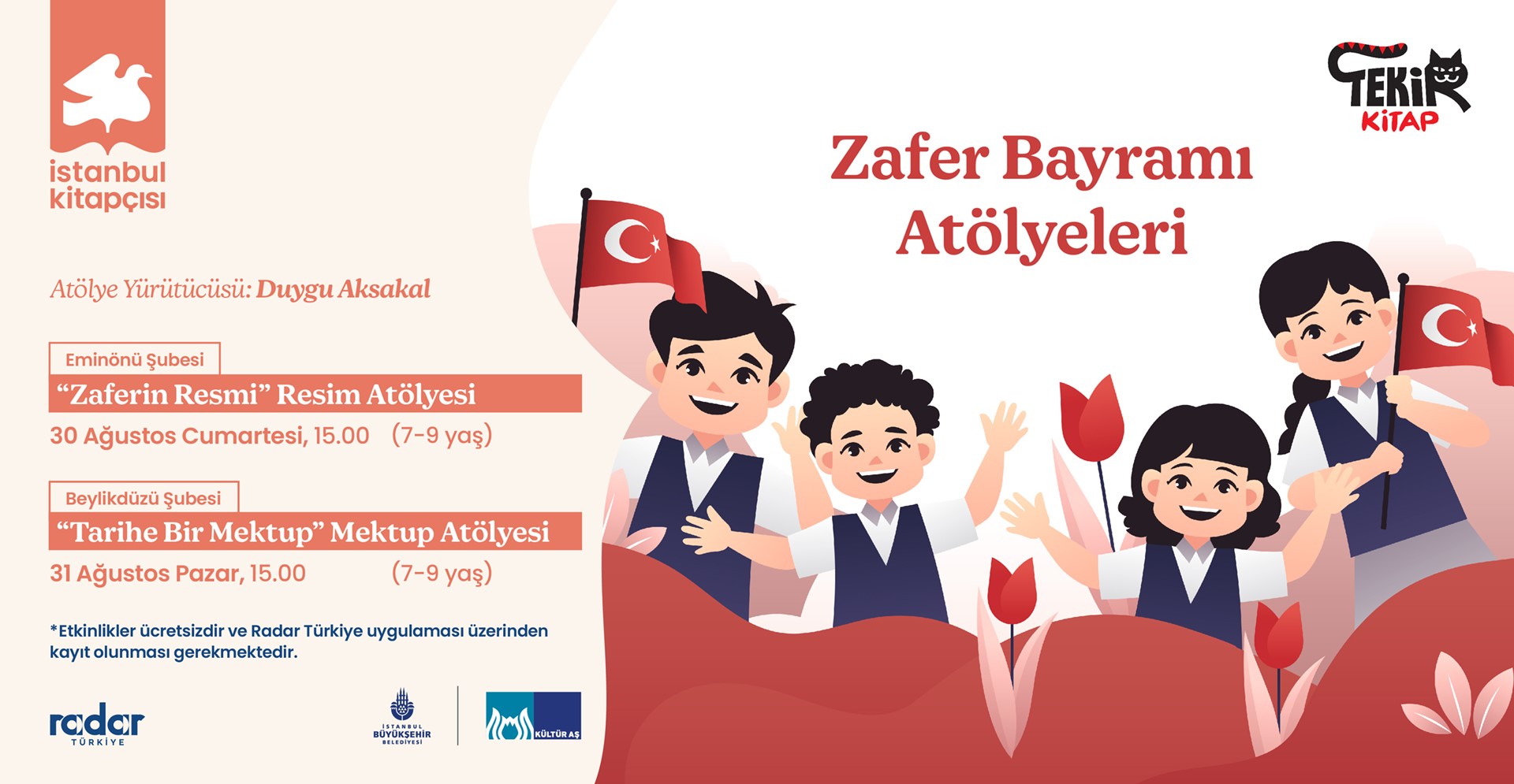İstanbul Kitapçısı’ndan Zafer Bayramı’na özel atölyeler