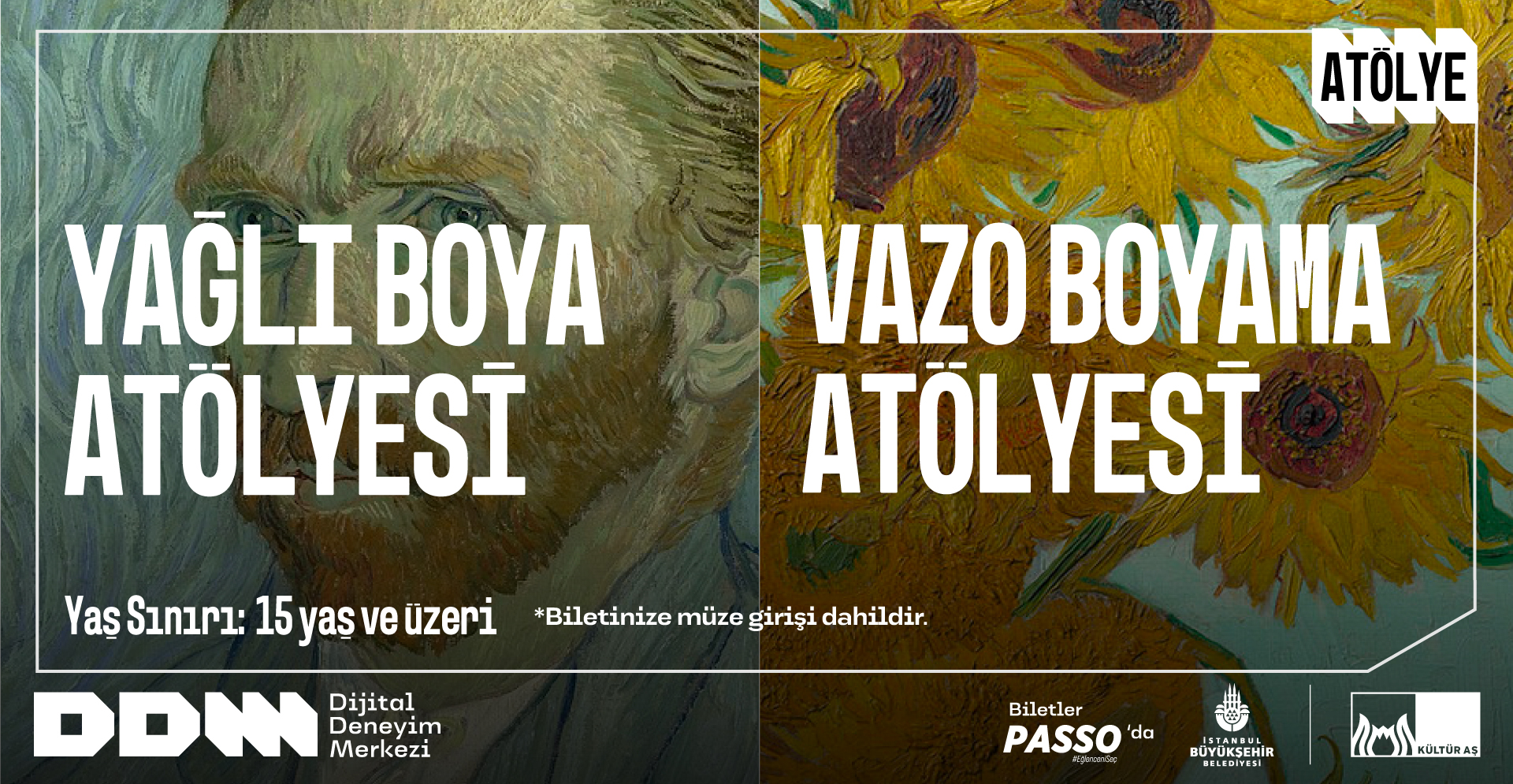 Van Gogh Işığın İzinde sergisinden ihamla hazırlanan atölyeler Passo’da satışta!