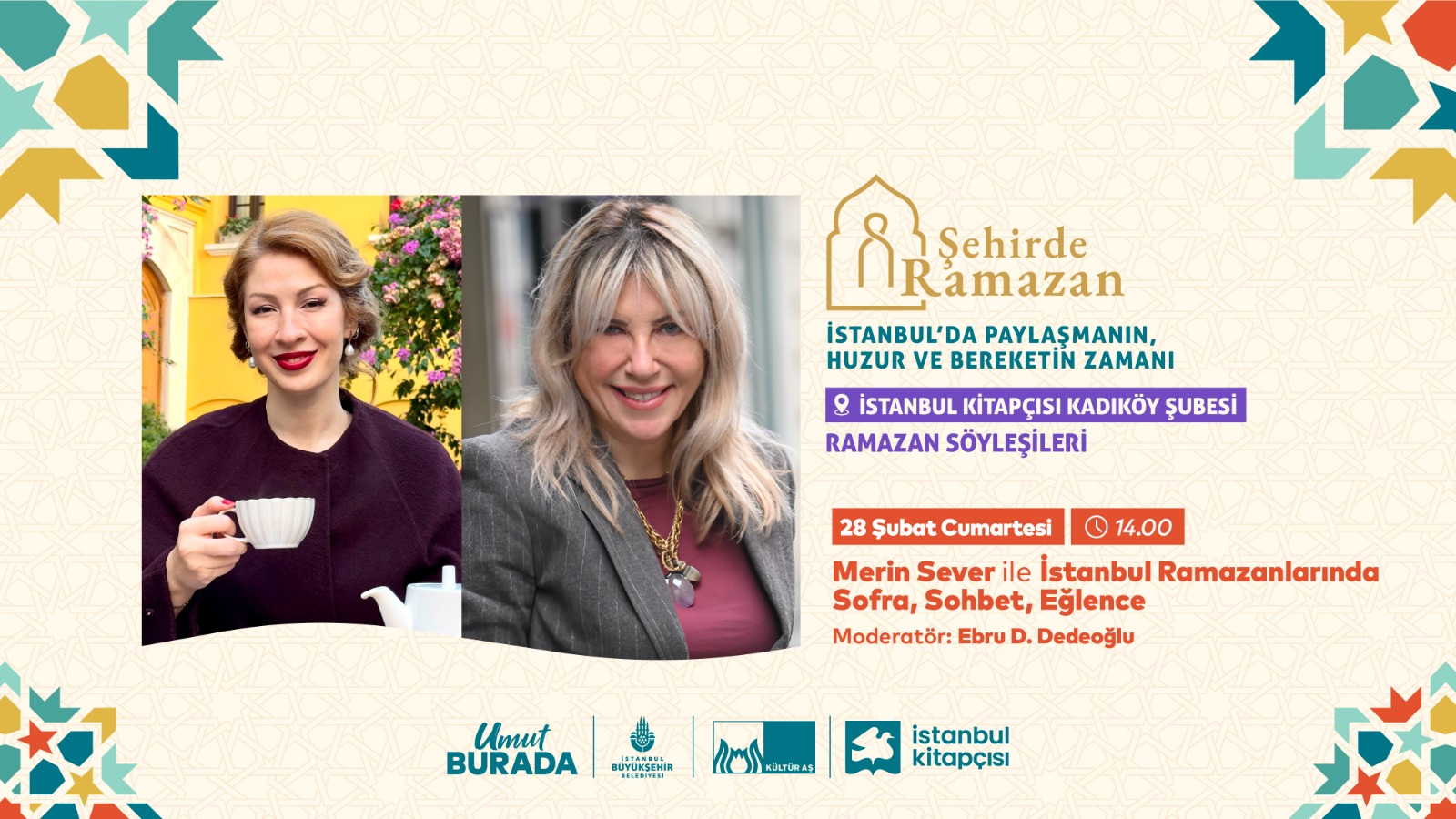 Merin Sever, Ramazan söyleşileri kapsamında İstanbul Kitapçısı’nda!