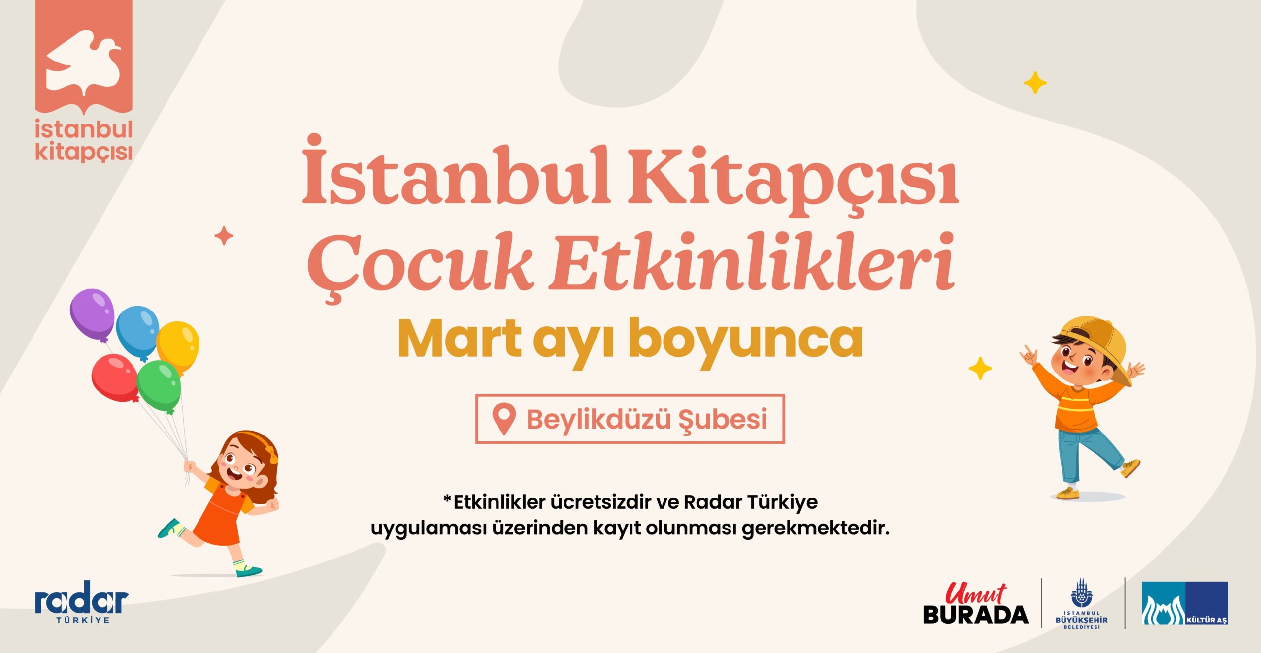 Birbirinden renkli etkinlikler İstanbul Kitapçısı Beylikdüzü şubesinde minikleri bekliyor