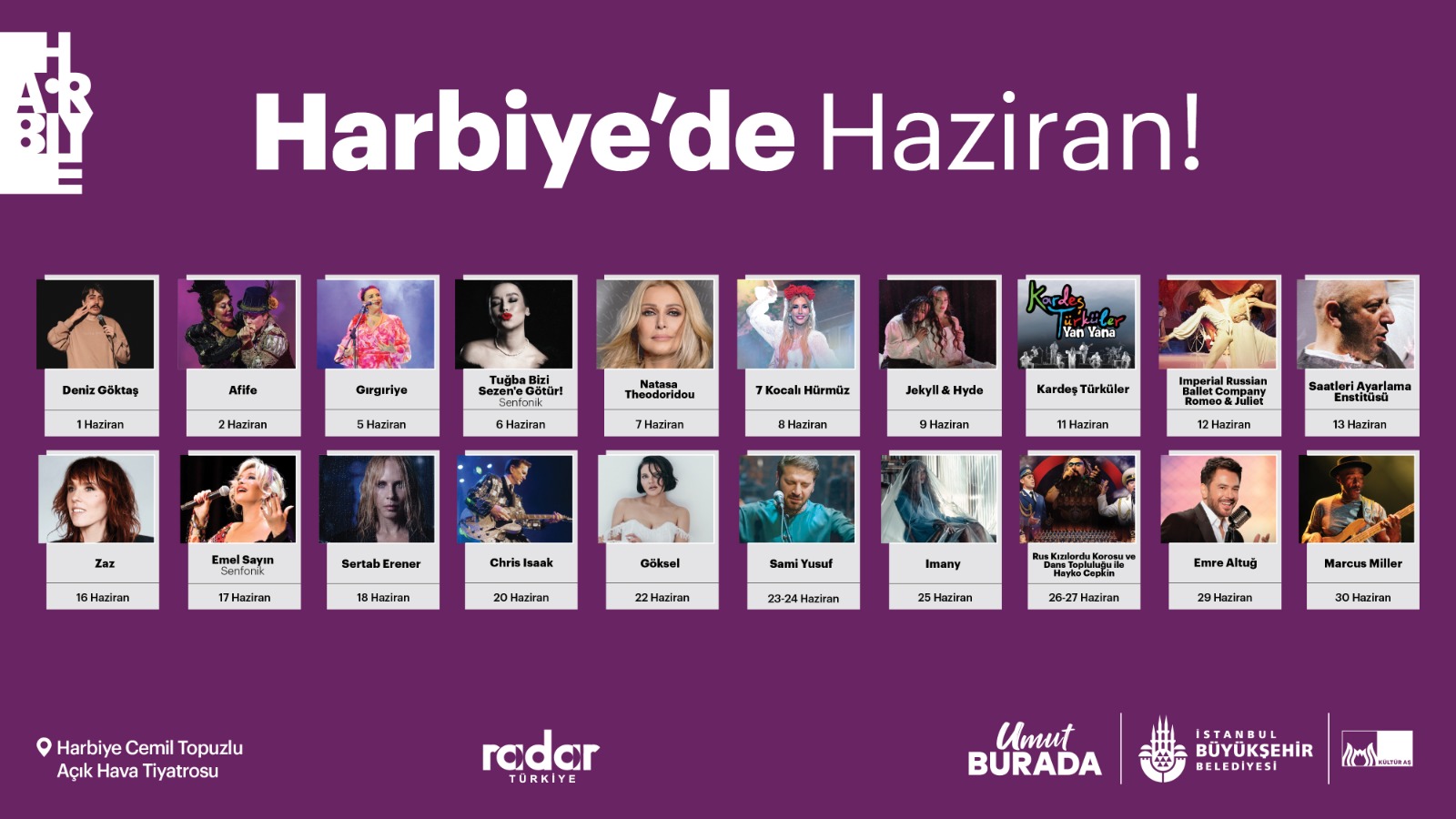 Harbiye Açık Hava Haziran’da da müzik dolu!
