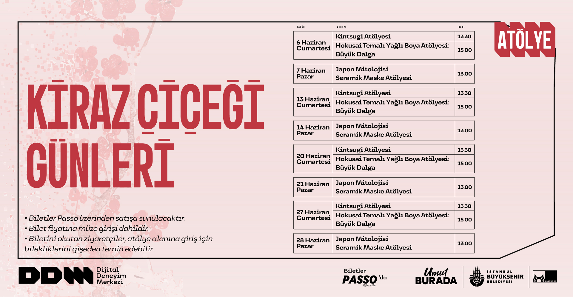 Kiraz Çiçeği Günleri Atölyeleri haziran ayında Dijital Deneyim Merkezi’nde devam ediyor!