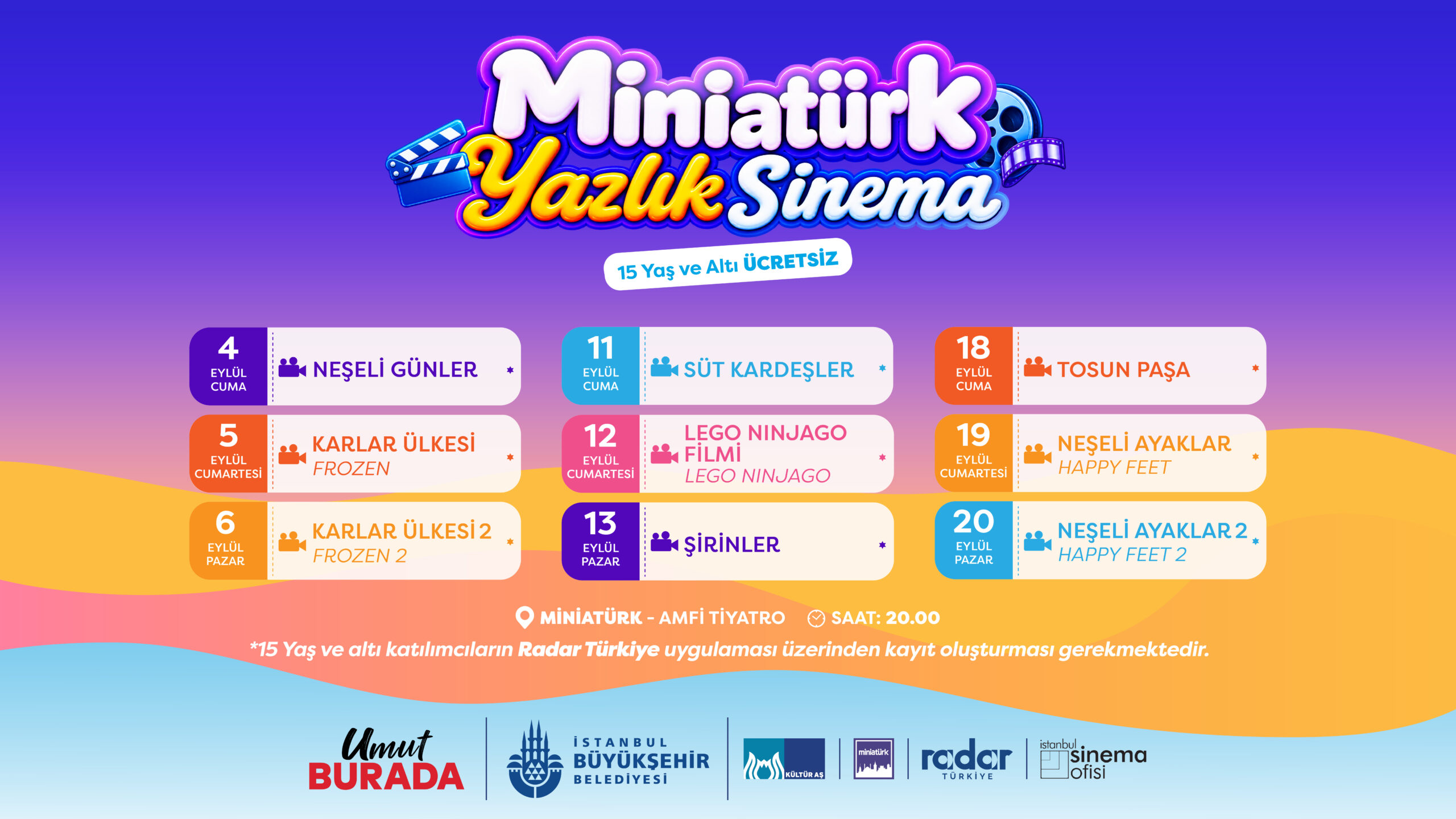 Miniatürk’te Yazlık Sinema Eylül Ayında da Devam Ediyor