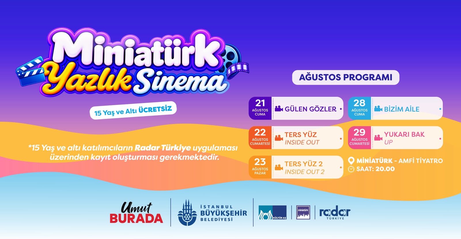 Miniatürk’te Yazlık Sinema başlıyor